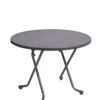 Alco Steel Folding Heavy Duty Table 100cm Diameter Graphite R18GCG