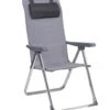 Alco Recliner Aluminium Oval Tube Closed Leg. Textilene Adjustable Headrest. Grey Multiposition 573ALF-0074