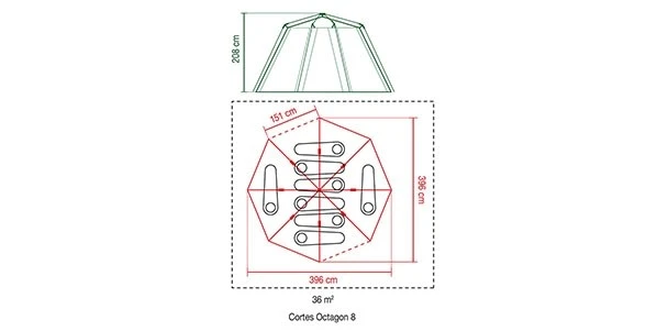 Coleman Blue Octagon 8 WeatherTec Tent 2000030279 10 Coleman Blue Octagon 8 WeatherTec Tent 2000030279 - Image 10