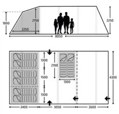 Kampa Studland 8 AIR Package With Carpet And Groundsheet 9120002016pk -Campingandleisure Shop 32941 1 1 1