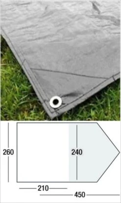Sunncamp Evolution 400 Shaped SPS Footprint Tent Groundsheet
