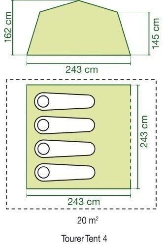 Coleman Instant Tourer 4 Tent, 4 Person Tent 2000009566 1 Coleman Instant Tourer 4 Tent, 4 Person Tent 2000009566