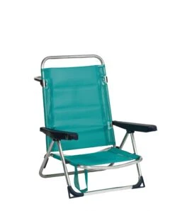 Alco Beach 5 Position Chair Aluminium Padded Textilene With Handle Folding Rear Leg 607ALGF-0030