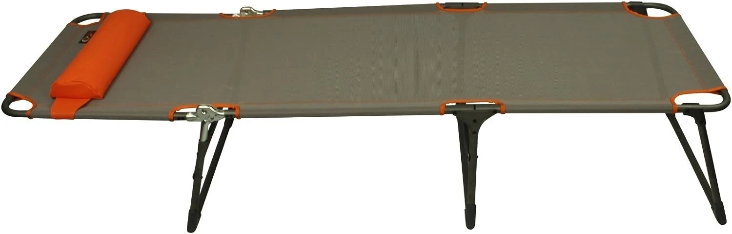 Portal Outdoor Lounger Sun Or Camping Bed Green With Orange Headrest And Stitching PT-CH-AVA 1 Portal Outdoor Lounger Sun Or Camping Bed Green With Orange Headrest And Stitching PT-CH-AVA