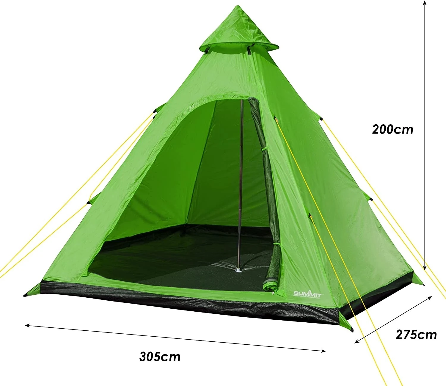 Summit Camping Festival 4 Person Hydrahalt Tipi Tent - GREEN 571046G 1 Summit Camping Festival 4 Person Hydrahalt Tipi Tent - GREEN 571046G