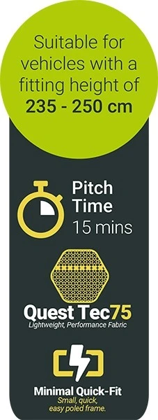 Quest Falcon 220 Poled Porch Awning A3500 2022 4 Quest Falcon 220 Poled Porch Awning A3500 2022 - Image 4