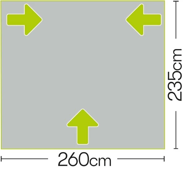 Quest Falcon 260 Poled Porch Awning A3501GY 5 Quest Falcon 260 Poled Porch Awning A3501GY - Image 5