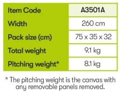 Quest Falcon Air 260 Porch Awning A3501A -Campingandleisure Shop a3501a 10 midsize 1