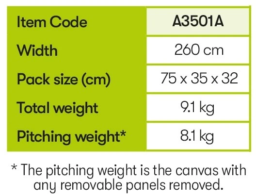 Quest Falcon Air 260 Porch Awning A3501A 5 Quest Falcon Air 260 Porch Awning A3501A - Image 5