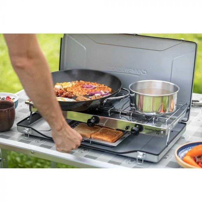 Campingaz Double Burner And Grill Chef Folding CV Stove 2000038746 2 Campingaz Double Burner And Grill Chef Folding CV Stove 2000038746 - Image 2