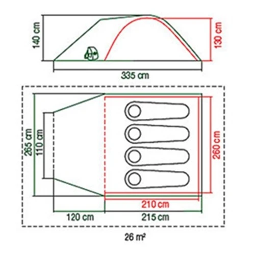 Coleman Kobuk Valley 4 Plus WeatherTec Tent With Blackout Bedroom 2000030281 2 Coleman Kobuk Valley 4 Plus WeatherTec Tent With Blackout Bedroom 2000030281 - Image 2