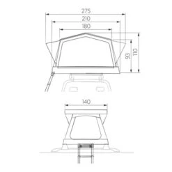 Dometic TRT 140 AIR Inflatable Rooftop Tent 9120002118 -Campingandleisure Shop dometic trt140 air 9120002118 94283 11 1