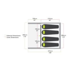 Zempire Evo TS 4 Person Inflatable Tent 2023 ZE-0207004-003 -Campingandleisure Shop evo ts 0207004 002 web simplified floorplan ss22 1 1