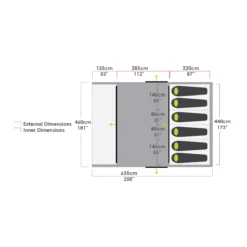 Zempire Evo TXL V2 6 Person Inflatable Tent 2023 ZE-0197001-003 -Campingandleisure Shop evo txl v2 0197001 002 web simplified floorplan ss22 1 1
