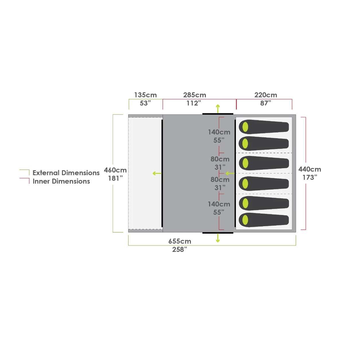 INDOOR SHOW MODEL Zempire Evo TXL V2 6 Person Inflatable Tent 2022 ZE-0197001-002 13 INDOOR SHOW MODEL Zempire Evo TXL V2 6 Person Inflatable Tent 2022 ZE-0197001-002 - Image 13