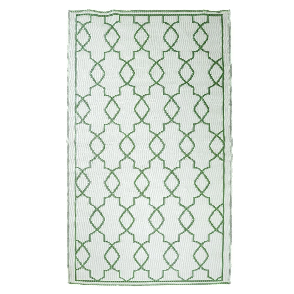 Leisurewize Vintage Outdoor Rug (Green/White) - 150cm X 250cm (Large)GW373 1 Leisurewize Vintage Outdoor Rug (Green/White) - 150cm X 250cm (Large)GW373
