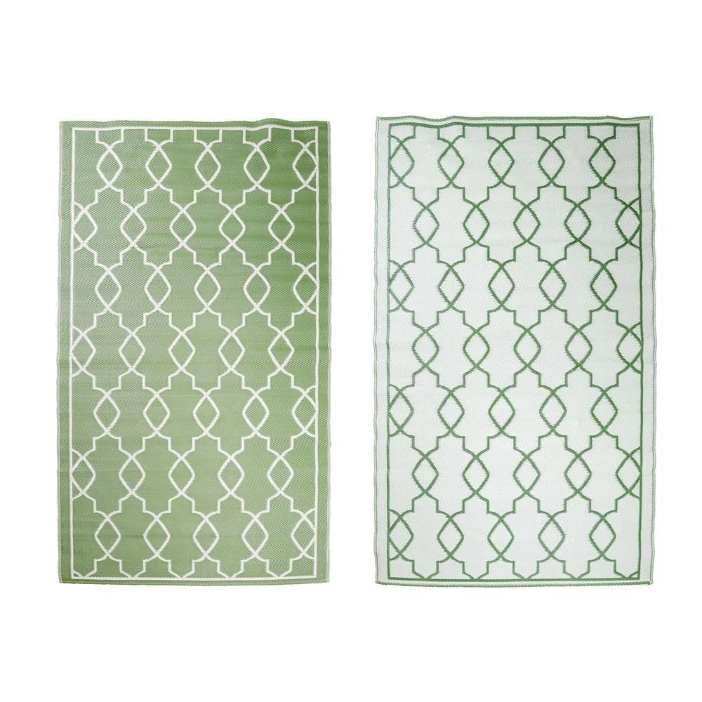 Leisurewize Vintage Outdoor Rug (Green/White) - 150cm X 250cm (Large)GW373 2 Leisurewize Vintage Outdoor Rug (Green/White) - 150cm X 250cm (Large)GW373 - Image 2