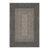 Gardenwize Faux Jute Outdoor Rug - Dark Grey - 80cm X 150cm GW454