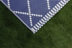 Leisurewize Piazza Outdoor Rug (Navy/Cream) - 150cm X 250cm Large GW371 -Campingandleisure Shop gwrug2 image 4 of 5 1000x666 1 1