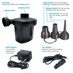 Streetwize Electric Air Pump 240/12 Volt SWAP -Campingandleisure Shop image 4 1