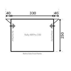 Dometic (Kampa) Rally 330 Pearl Grey AW0003 9120000038 2022 -Campingandleisure Shop kampadometicrallyairpro 330fp compressor 1