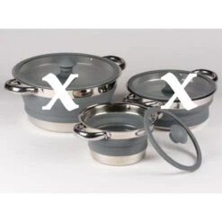 Kampa Folding Saucepan 1.0lt Small Grey 9120000757