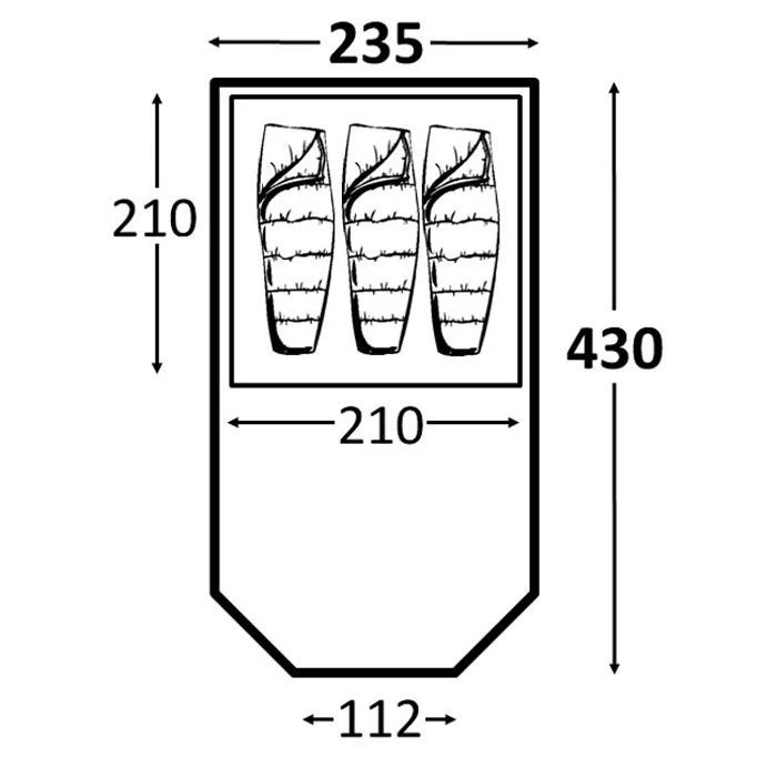 Kampa Mersea 3 CT3320 9120000234 2 Kampa Mersea 3 CT3320 9120000234 - Image 2