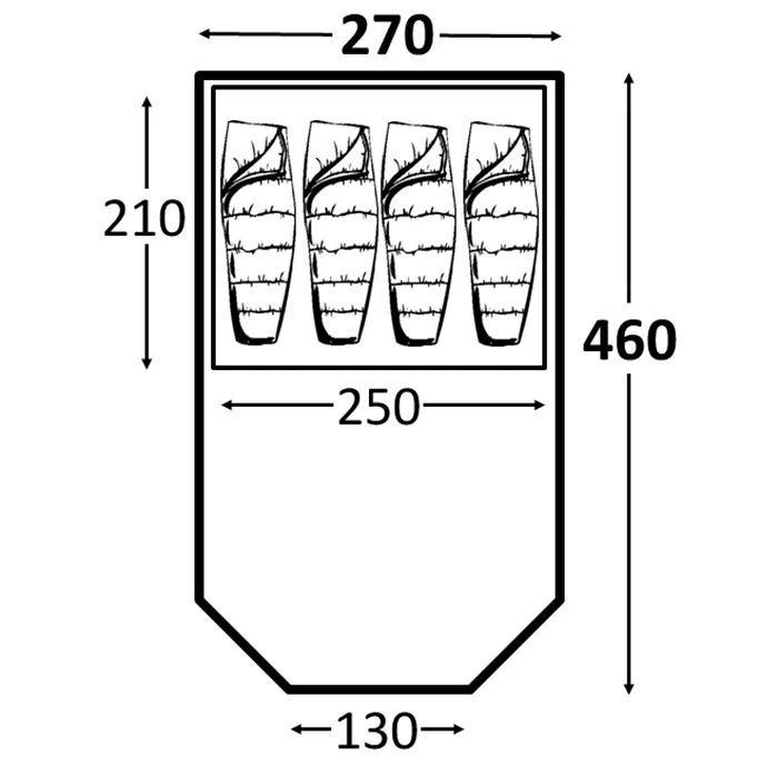 Kampa Mersea 4 CT3321 9120000235 2 Kampa Mersea 4 CT3321 9120000235 - Image 2