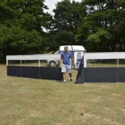 Kampa Dometic Pro Windbreak Door Panel WB0003 9120000358 -Campingandleisure Shop kampaprowindbreakwithdooropen compressor 1