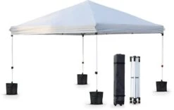 Olsen & Smith Garden Gazebo 3m X 3m Outdoor Garden Shelter Rustproof PVC Coated Carry Bag & Leg Weight Bags Grey -Campingandleisure Shop olsen smith pop up garden gazebo 3m x 3m showerproof uv 50 outdoor garden shelter rustproof pvc coated carry bag leg weight bags grey 393540 1024x1024