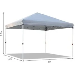 Olsen & Smith Garden Gazebo 3m X 3m Outdoor Garden Shelter Rustproof PVC Coated Carry Bag & Leg Weight Bags Grey -Campingandleisure Shop olsen smith pop up garden gazebo 3m x 3m showerproof uv 50 outdoor garden shelter rustproof pvc coated carry bag leg weight bags grey 553039 1024x1024