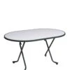 Alco Steel Folding Heavy Duty Oval Table 140cmx90cm Graphite R35GCG