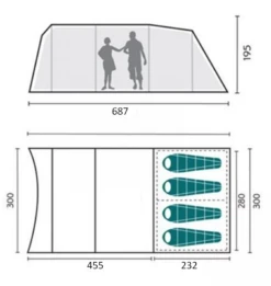 Royal Leisure Welford 4 Poled Tent W525 -Campingandleisure Shop royalwelford4fp 1
