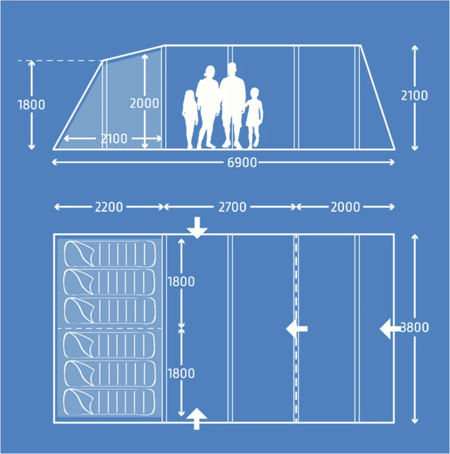 Kampa Hayling 6 Poled 9120001259 1 Kampa Hayling 6 Poled 9120001259