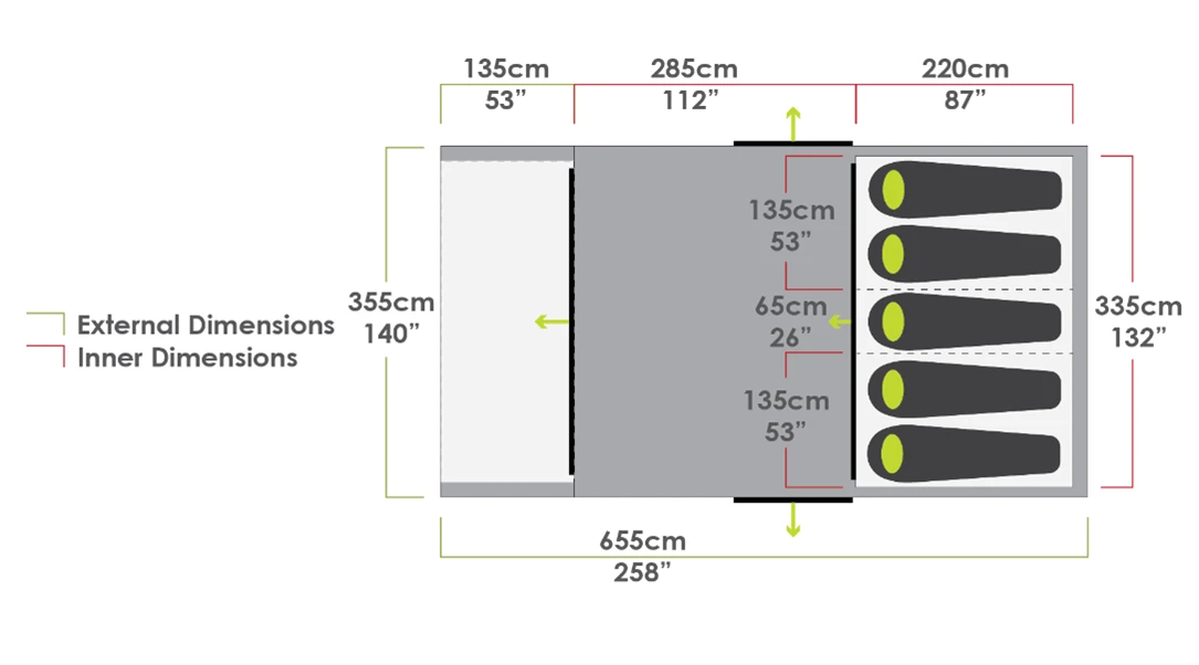 Zempire Evo TL V2 5 Person Inflatable Tent 2023 ZE-0197002-003 5 Zempire Evo TL V2 5 Person Inflatable Tent 2023 ZE-0197002-003 - Image 5