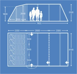 Kampa Croyde 6 AIR POLYCOTTON Tent 9120001250 -Campingandleisure Shop s l500 1 41 1 2