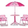 Quest Children's Kids Childs Unicorn Table Parasol & 2 Folding Chair Garden Set SP2024