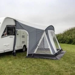 Sunncamp Swift Deluxe 325 SC SF2065 -Campingandleisure Shop sunncampswiftdeluxesc325sideleft compressor 1