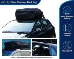 Streetwize 458-Litre Water Resistant Roof Bag (Roof Bars) SWRB9 -Campingandleisure Shop swrb9 infographic amazon 1000x800