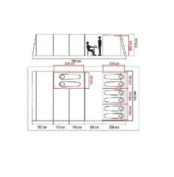 Coleman Weathermaster 8XL Premium Air TENT PACKAGE 2000035190 2023 -Campingandleisure Shop weathermaster 8xl floor plan 1 2